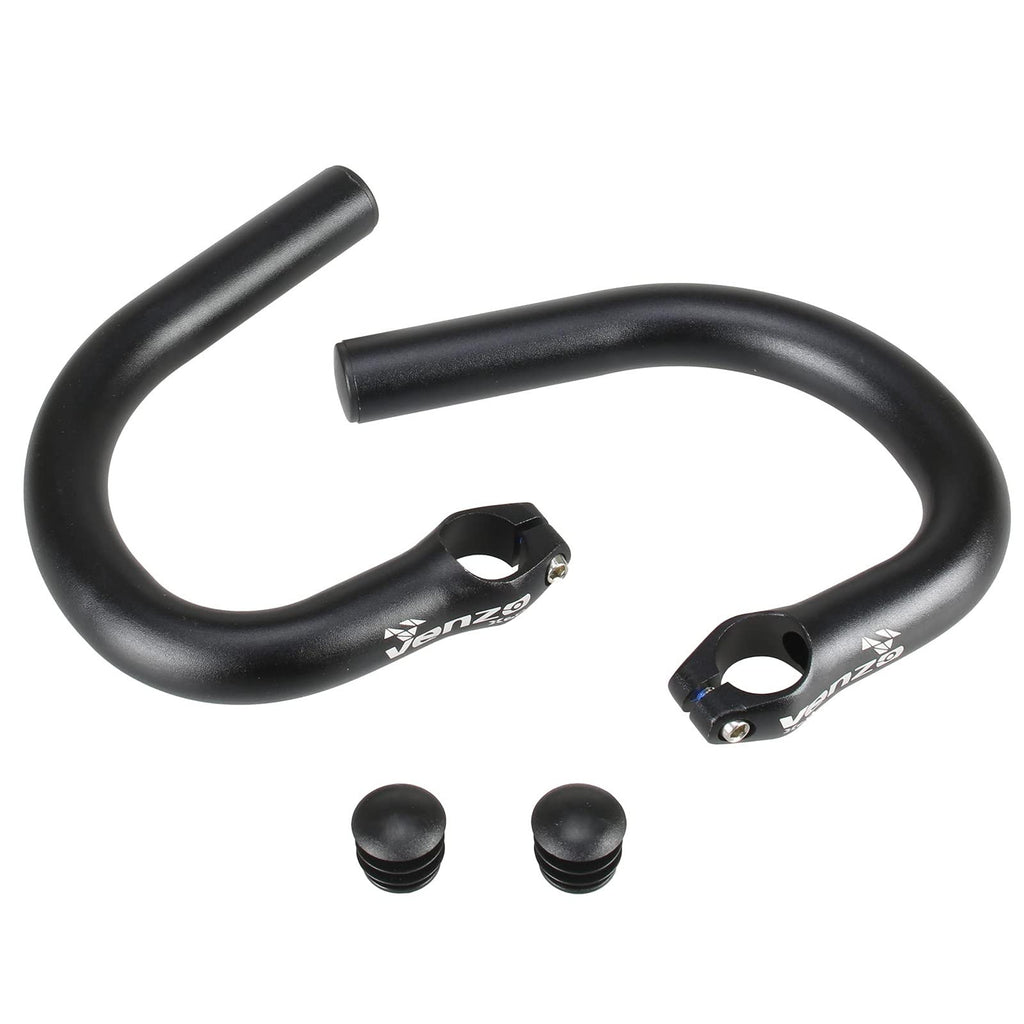 Venzo Road Bicycle Bike Adapter Handlebar Flat Bar To Drop Bar Ends - Mountain Bike To Road Bike Type