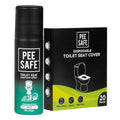 Pee Safe Toilet Hygiene Combo For Women | Toilet Seat Sanitizer Mint (50 Ml) With Disposable Toilet Seat Cover (20 N) | Protects