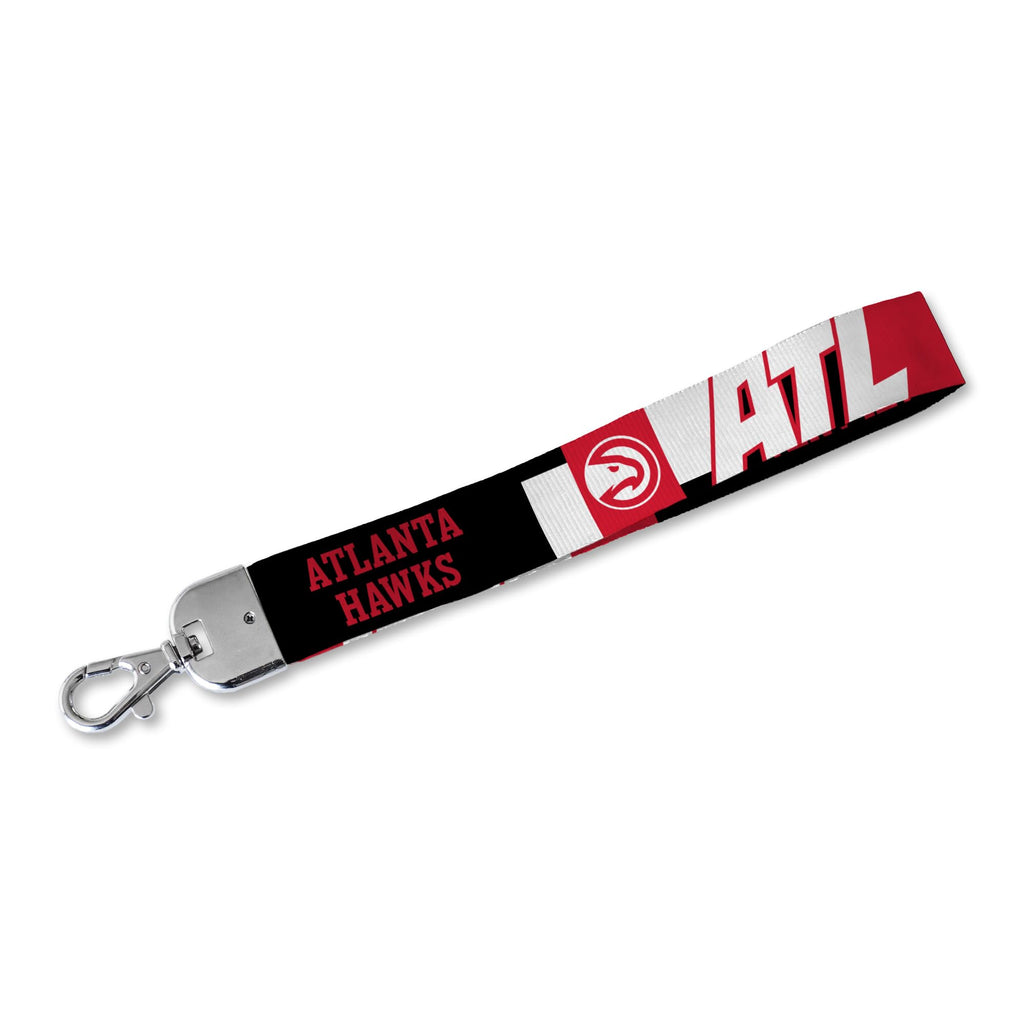 Rico Industries Nba Basketball Atlanta Hawks Wrist Lanyard Key Chain, Cute Wristlet Strap Keychain Holder For Women Men Car Keys