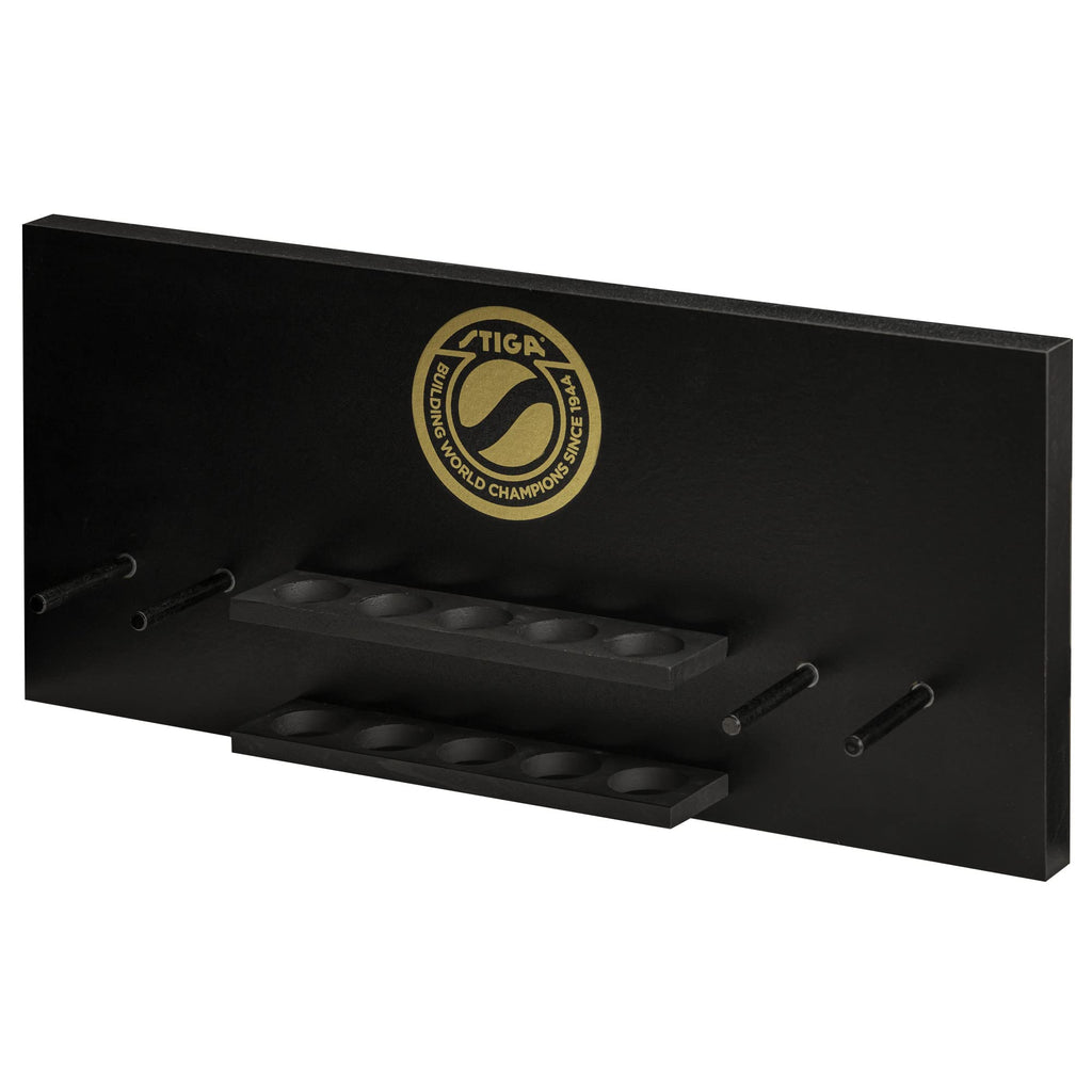 Stiga Ping Pong Storage Wall Rack | Holds Up To 10 Balls And 6 Paddles | Easy Mount For Any Flat Surface