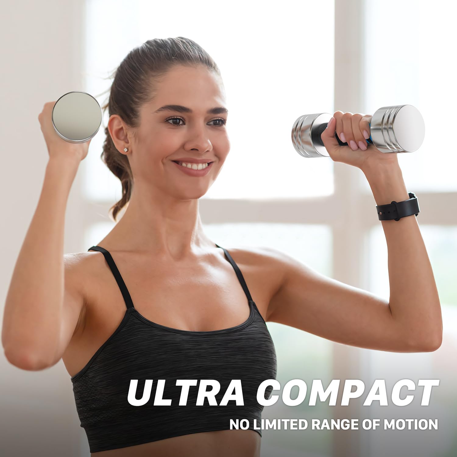 Hand Weight Set Of 2 For Women 5Lb Pair (3Lb/4Lb/5Lb) Adjustable Dumbbells With Foam Handles Chrome Home Exercise Gym Workout (S
