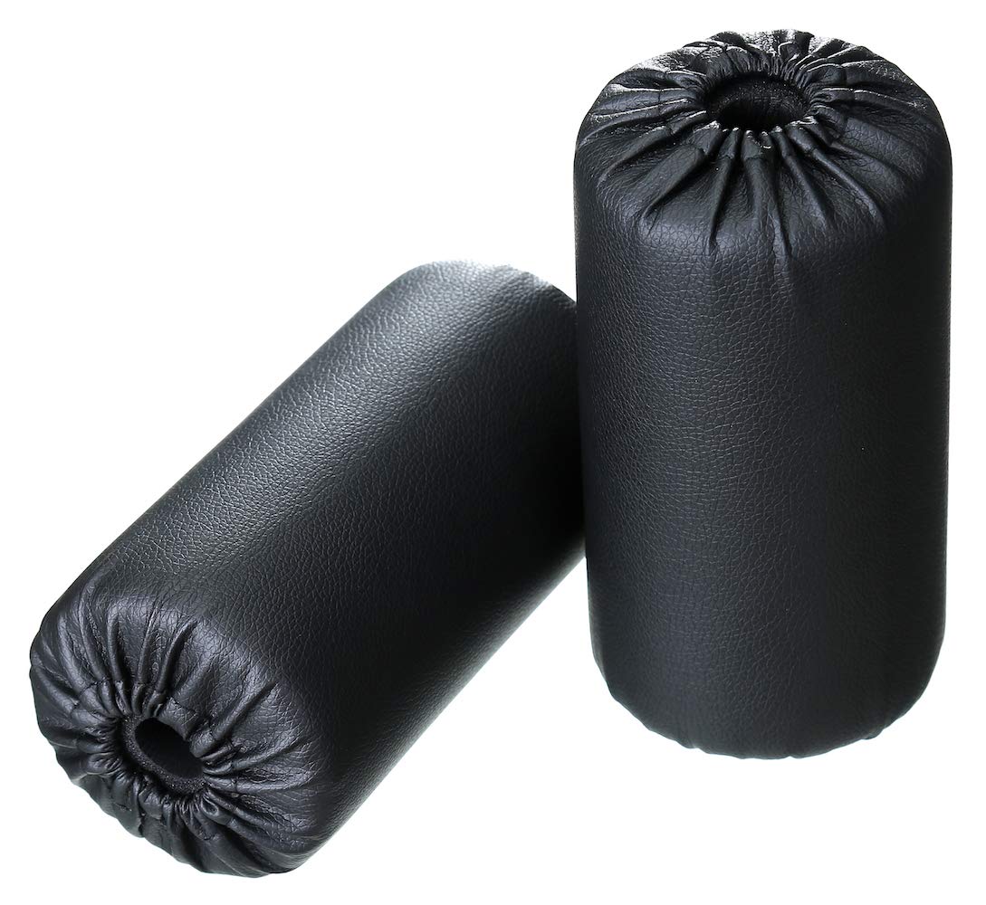 Foam Foot Pads Rollers Set of a Pair (7x3.5x20mm) for Home Gym Exercise Machines Equipments Replacements with 1 Inch Rod