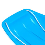 Best Choice Products 35In Kids Plastic Toboggan Snow Sled W/Pull Rope, 2 Handles - Blue