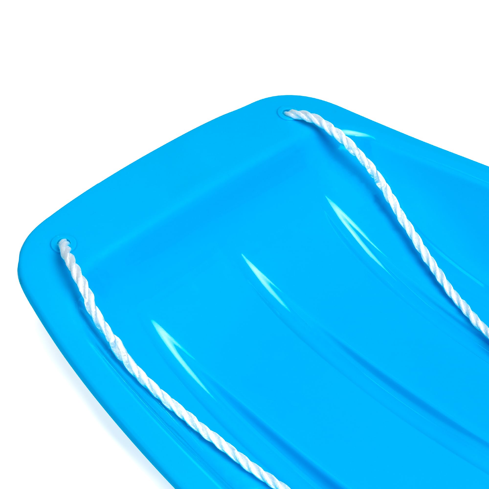 Best Choice Products 35In Kids Plastic Toboggan Snow Sled W/Pull Rope, 2 Handles - Blue