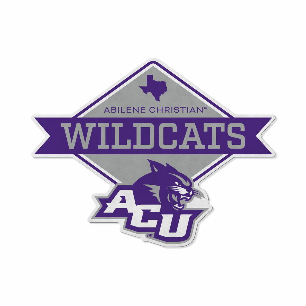 Rico Industries Ncaa Abilene Christian Wildcats Diamond Shape Cut Pennant - Home And Living Room D  Cor - Soft Felt Ez To Hang 2