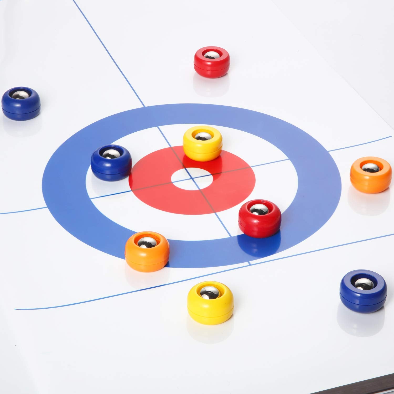 Gejoy 16 Pieces Mini Shuffleboard Replacement Pucks Tabletop Equipment Rollers Set Shuffleboard Curling Accessories