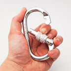 Heavy Duty Locking Climbing Carabiner Clip Ce Rated 25 Kn 5600 Lb Rugged Terrain Approved Industrial Strength Twist Lock Carabin