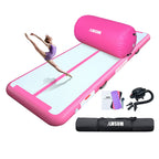 Awsum 10Ft Tumbling Mats With Roller Inflatable Gymnastics Mat Tumble Track With Electric Pump For Home Use/Gym