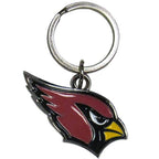 Arizona Cardinals Chrome Logo Cut Keychain