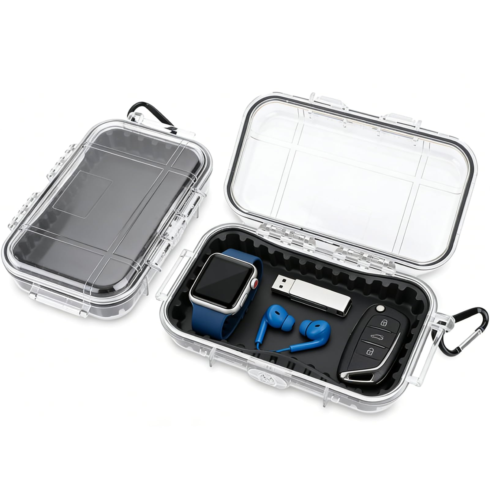 Frdhee Water Proof Storage Case, Small Outdoor Storage Box Outdoor Survival Dry Box Case Airtight Carry Container for Small Tool