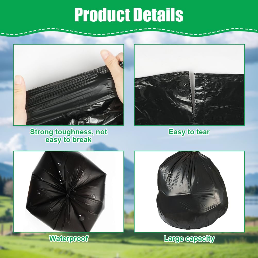 Flintronic Camping Toilet Bags, 120 Pcs (6 Roll) Portable Toilet Bags, Thickened Toilet Waste Bags, Camp Potty Liner Bag For Cam