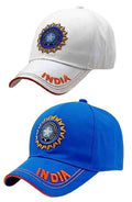 Capiteum Solid Baseball Casual Sports Adjustable Cotton Indian Cricket Caps For Men/Women Unisex (White)