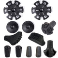 Diooid General Accessories For Trekking Poles Replacement Rubber Tips Set Removable Trekking Snow/Mud For Hiking Poles Fits Most