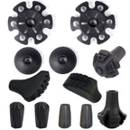 Diooid General Accessories For Trekking Poles Replacement Rubber Tips Set Removable Trekking Snow/Mud For Hiking Poles Fits Most