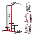 VEVOR LAT Pull Down Machine, 2-in-1 Row Cable Machine, Cable Machines Home Gym with Adjustable Seat&Height, 4-Level Adjustable F