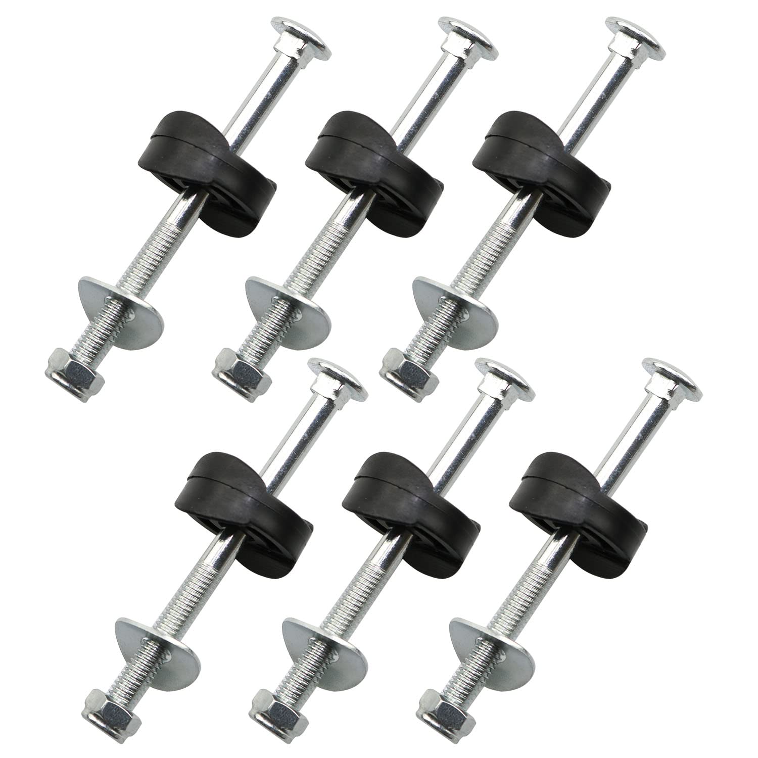 Trampoline Screws MEETOOT 6 Sets M6x75mm Outdoor Galvanized Railing Trampoline Screws Pipe Stability Tool