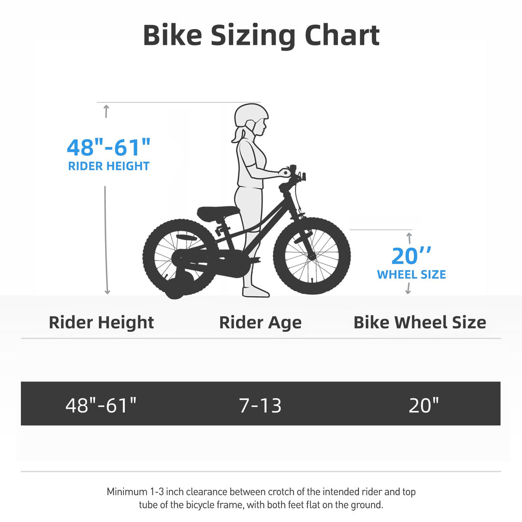 Joystar 20 Inch Boys Bike With Training Wheels For 6-12 Years Old Children 20'' Kids Mountain Bikes For Early Rider Kids' Bicycl