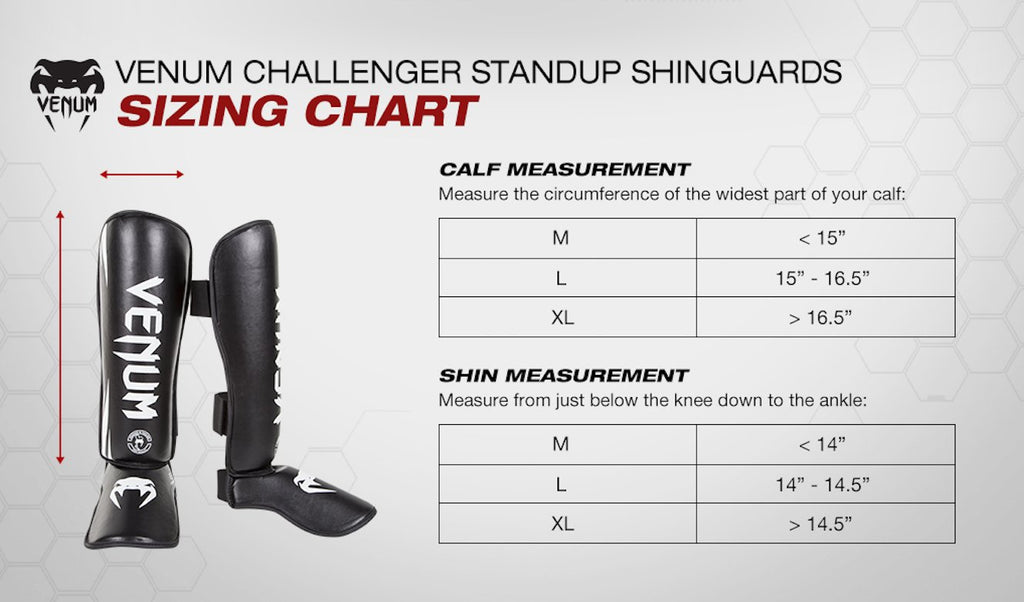 Venum Challenger Standup Shin Guards - Black, L