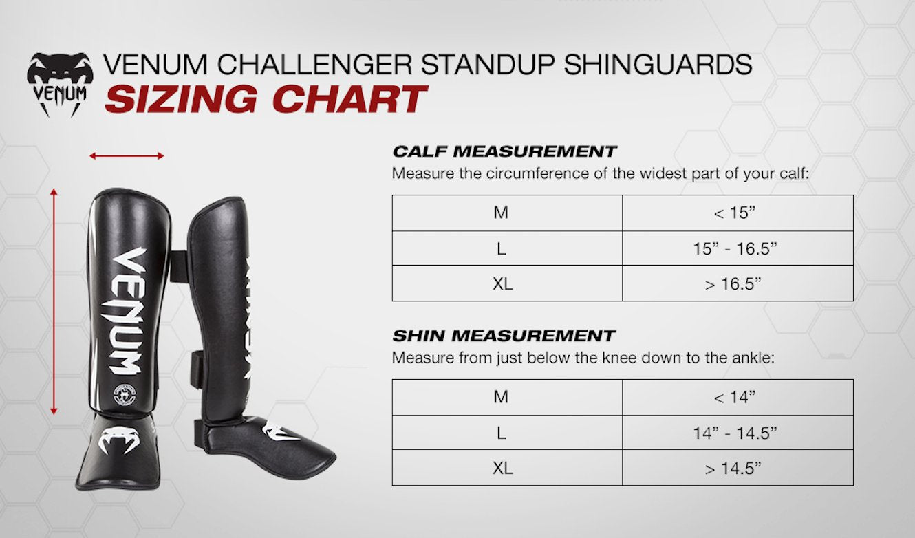 Venum Challenger Standup Shin Guards - Black, L