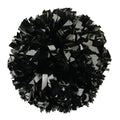 Puzine 2Pack 12'' Cheerleading Metallic Foil & Plastic Ring Pom Poms Cheerleading Poms (Black)
