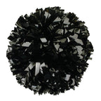 Puzine 2Pack 12'' Cheerleading Metallic Foil & Plastic Ring Pom Poms Cheerleading Poms (Black)