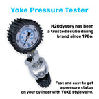H2Odyssey Yoke Pressure Tester - Scuba Diving Gauge