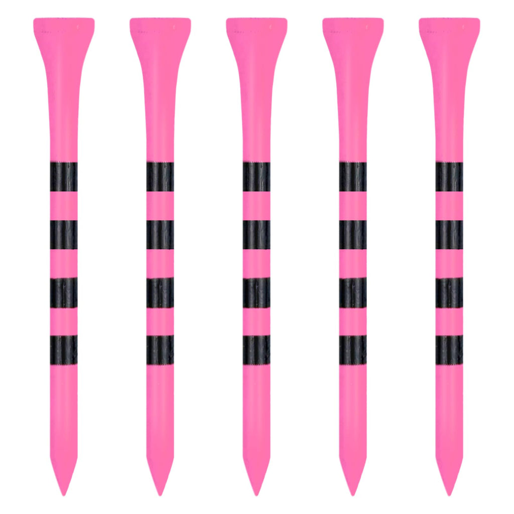 Zivisk Wooden Golf Tees 3-1/4 Inch 100 Count, 3.25'' Long Golf Wood Bamboo Tees For Women (Pink,83Mm)