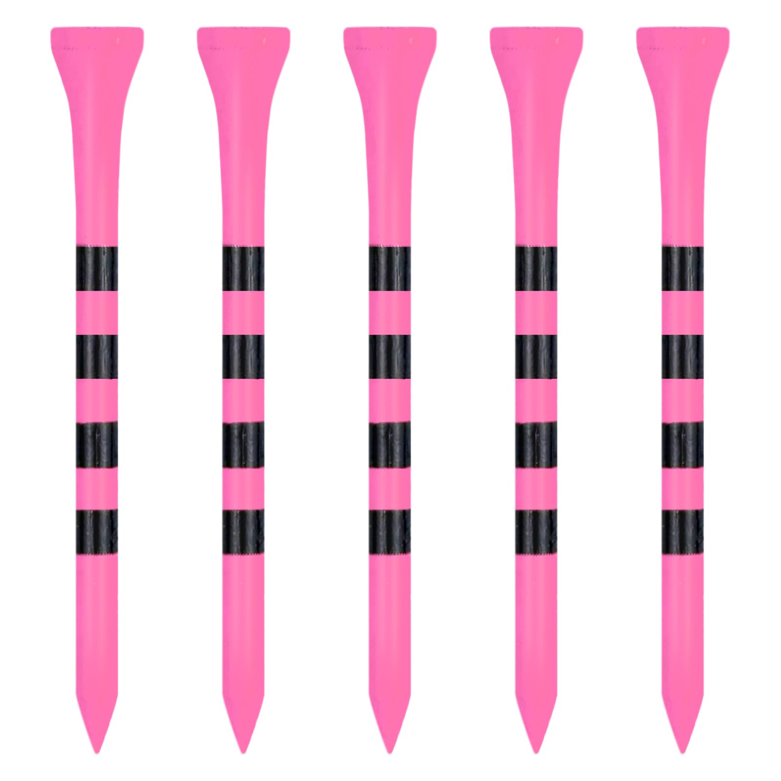 Zivisk Wooden Golf Tees 3-1/4 Inch 100 Count, 3.25'' Long Golf Wood Bamboo Tees For Women (Pink,83Mm)