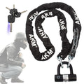AKM Motorcycle Lock 6.56ft/200cmx10mm Thick Anti-Theft Heavy Duty Chain Locks with 4 Keys Security 16mm U Lock Disc Lock,Super L