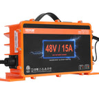 Vevor 48 Volt Golf Cart Battery Charger, 15 Amp, Smart Battery Charger With Rxv Plug, Compatible With Lead-Acid Agm/Gel/Efb Mf F