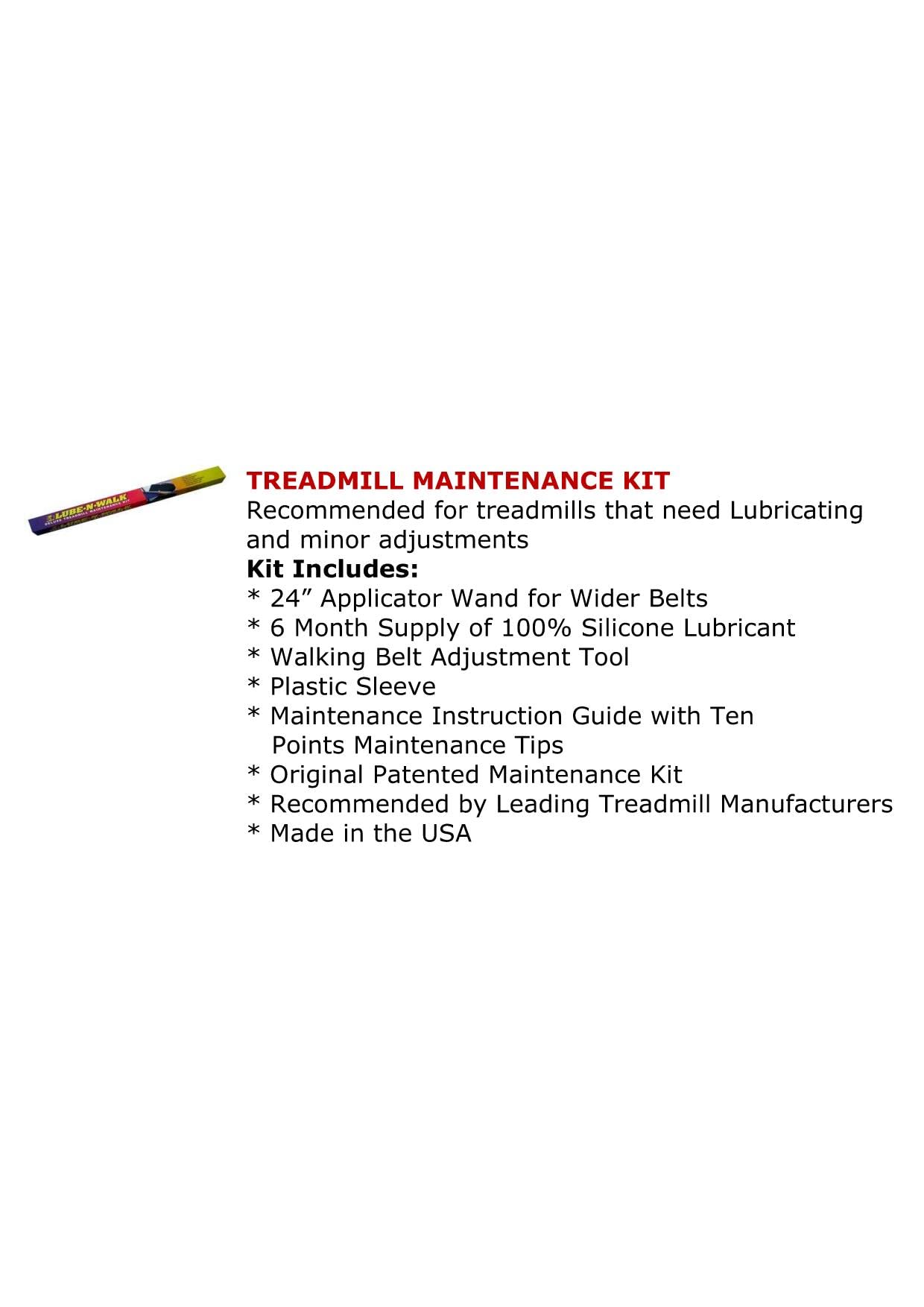 Lube-N-Walk Deluxe Treadmill Maintenance Kit Since 1998 - Patented Treadmill Lubricating System And Official Partner For Major T