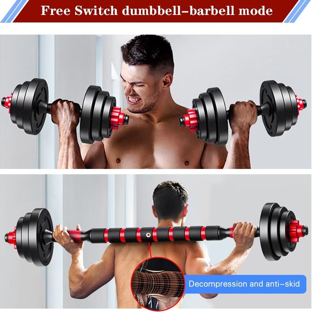 Bcbig Adjustable-Dumbbells-Sets,Free Weights-30Lb(15Lb*2) Dumbbells Set Of 2 Convertible To Barbell A Pair Of Lightweight For Ho