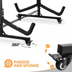 Bonnlo Freestanding Kayak Stand for Canoe, Boat, Paddle Board, SUP, Surfboard - Indoor/Outdoor Storage, Lockable Wheels, Adjusta