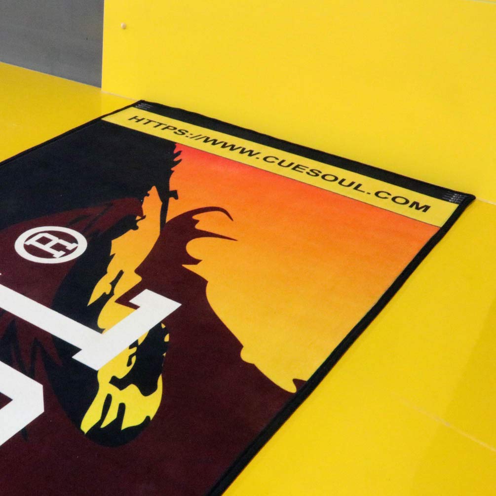 Cuesoul Heavy Duty Darts Mat Includes Both Official Soft & Steel Tip Throwline Yellow Fire