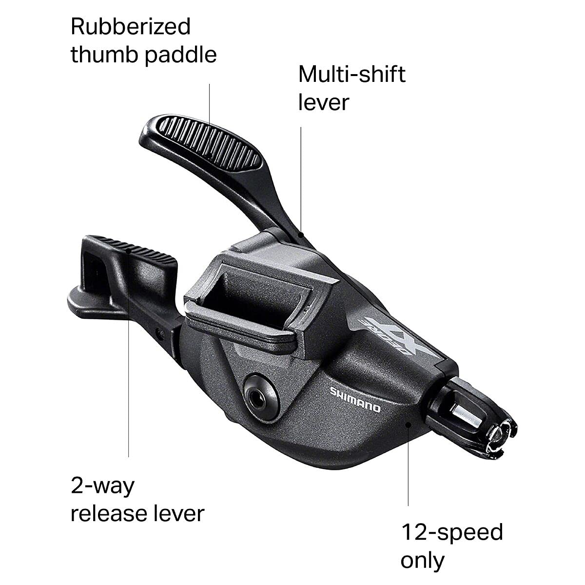 Shimano Xt Sl-M8100-L Right Clamp-Band 12-Speed Shifter, Black