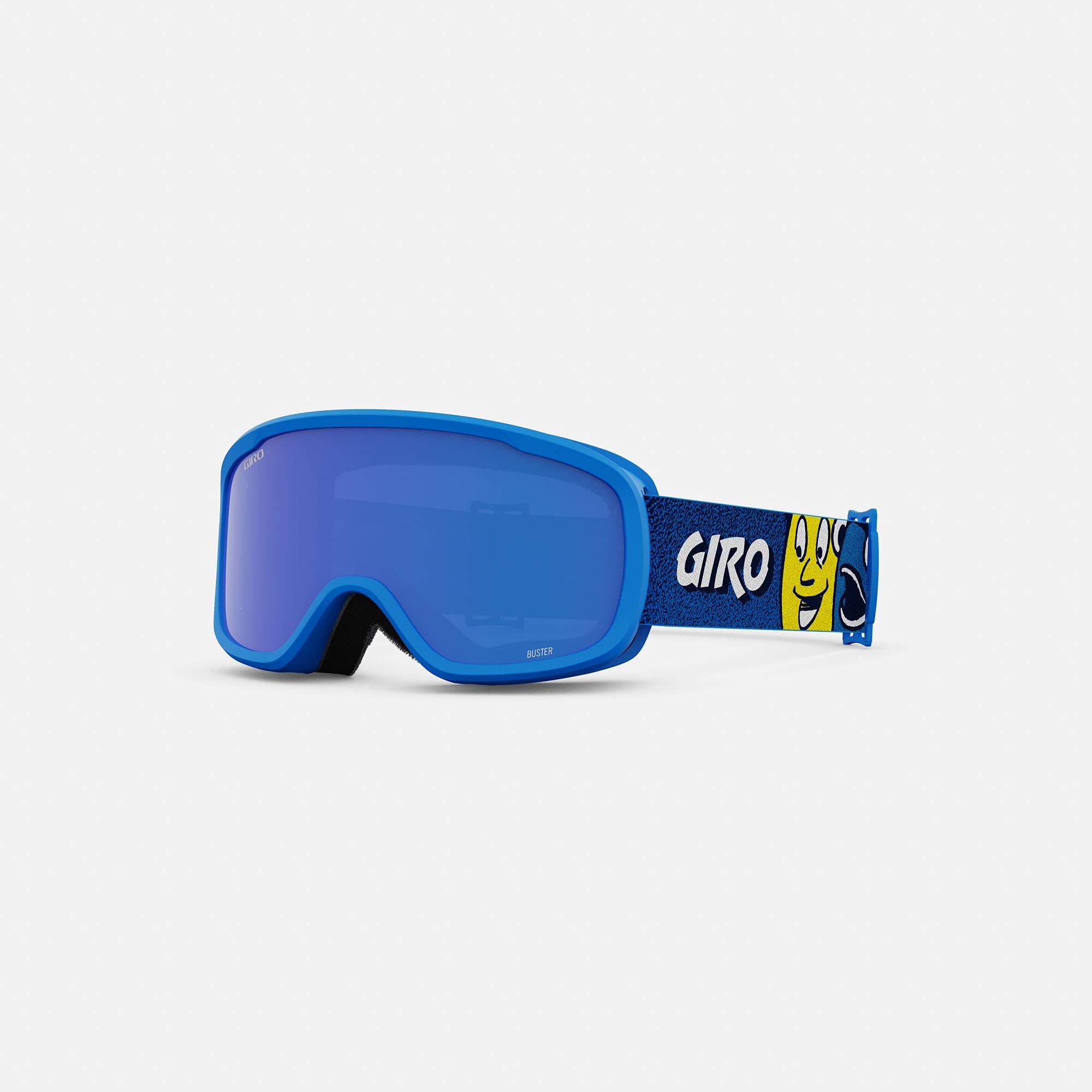 Giro Buster Kids Ski Goggles - Snowboard Goggles For Youth, Boys, Girls- Blue Faces Strap With Grey Cobalt Lens