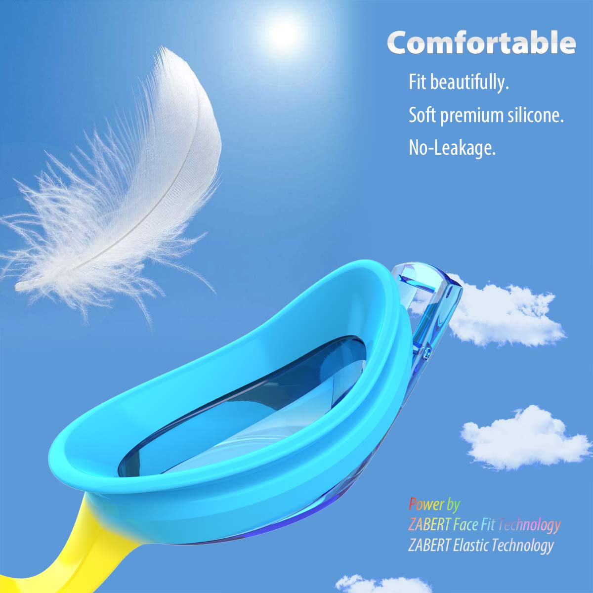 Zabert K20 Swimming Goggles For Kids Toddler Youth Girls Boys Junior Jr Childrens Child Little Age 3 4 5 6 7 8 9 10 Years Anti F