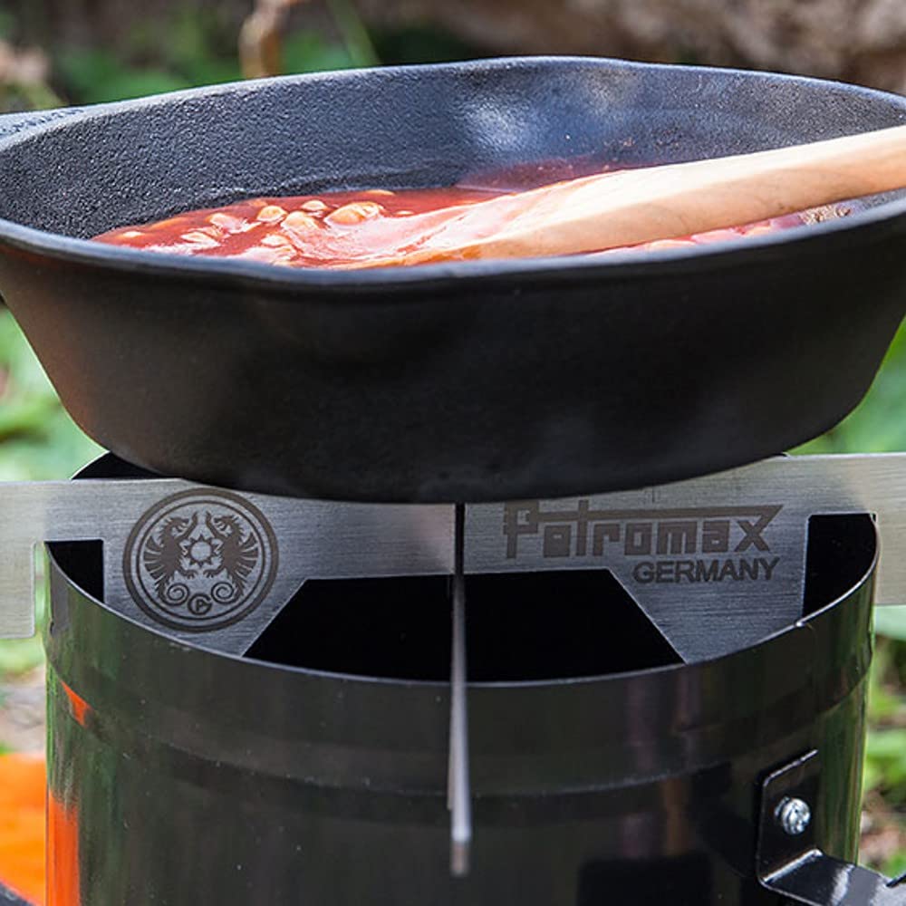 Petromax Stainless Steel Fire Stand, Easy Assembly With Carry Bag To Use With Chimney Starter For Outdoor Campfire Cooking, 13.6