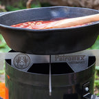 Petromax Stainless Steel Fire Stand, Easy Assembly With Carry Bag To Use With Chimney Starter For Outdoor Campfire Cooking, 13.6