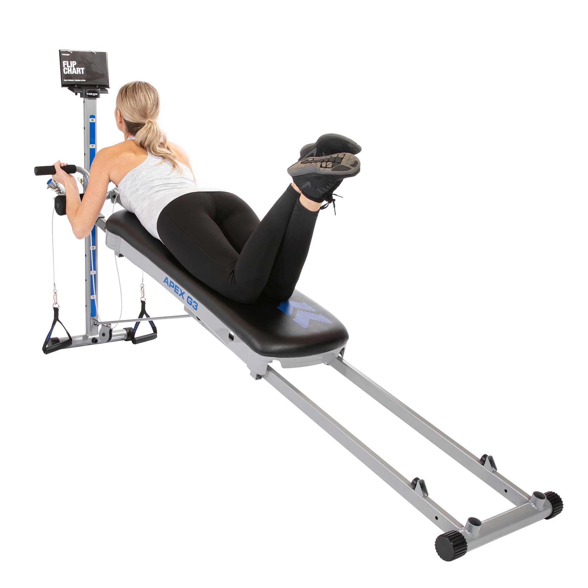 Total Gym Apex G3 Versatile Indoor Home Gym Workout Total Body Strength Training Fitness Equipment With 8 Levels Of Resistance A