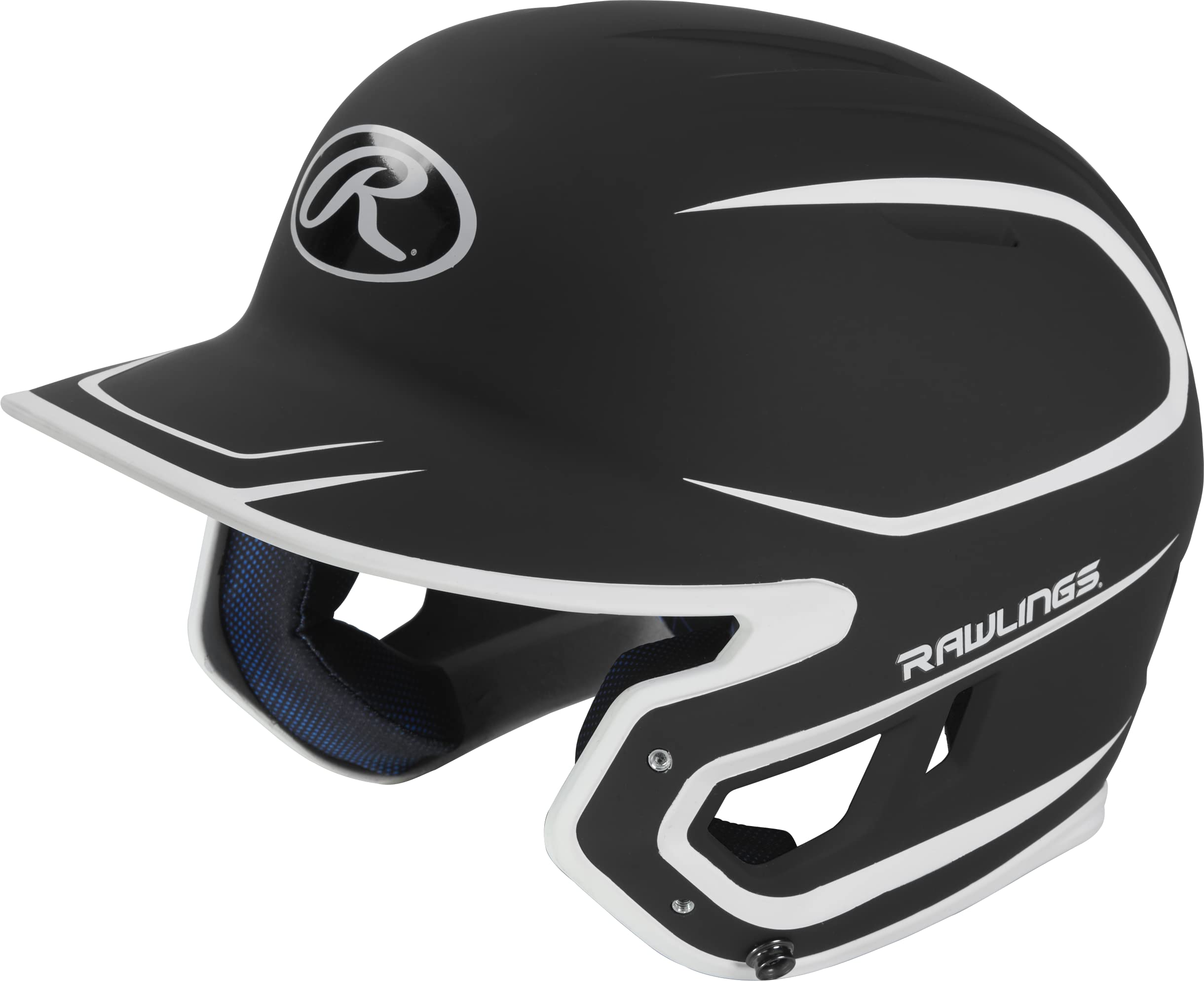 Rawlings | Mach Batting Helmet | Matte Black/White | Senior (6 7/8'' - 7 5/8'')