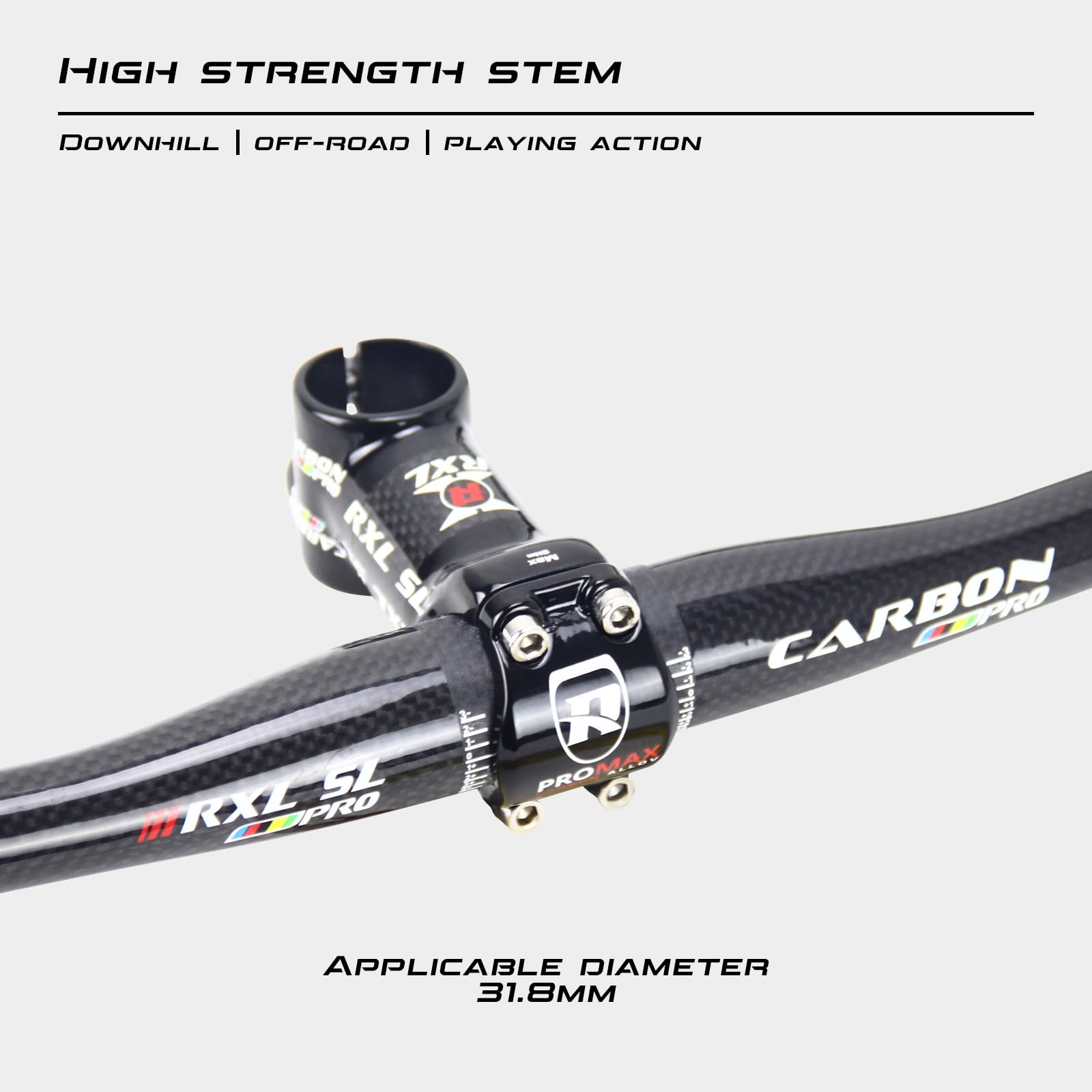Rxl Sl Carbon Stem Road Bike 31.8 Stem Carbon Mtb Stem Pro Carbon Road/Mtb Bicycle Bike Stem 31.8X 60/70/80/90/100/110Mm 3K Glos