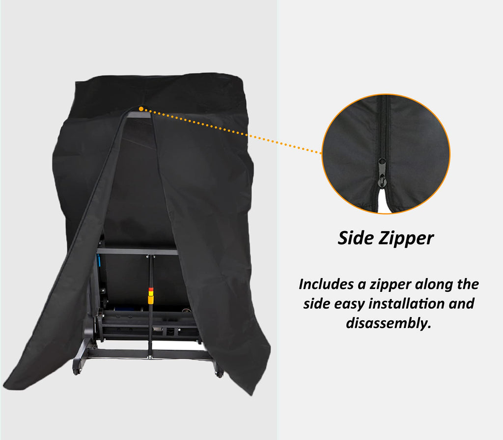 Treadmill Cover, Folding Treadmill Cover, Dustproof And Waterproof Cover, Oxford Cloth Waterproof Sunscreen Cover(Black)
