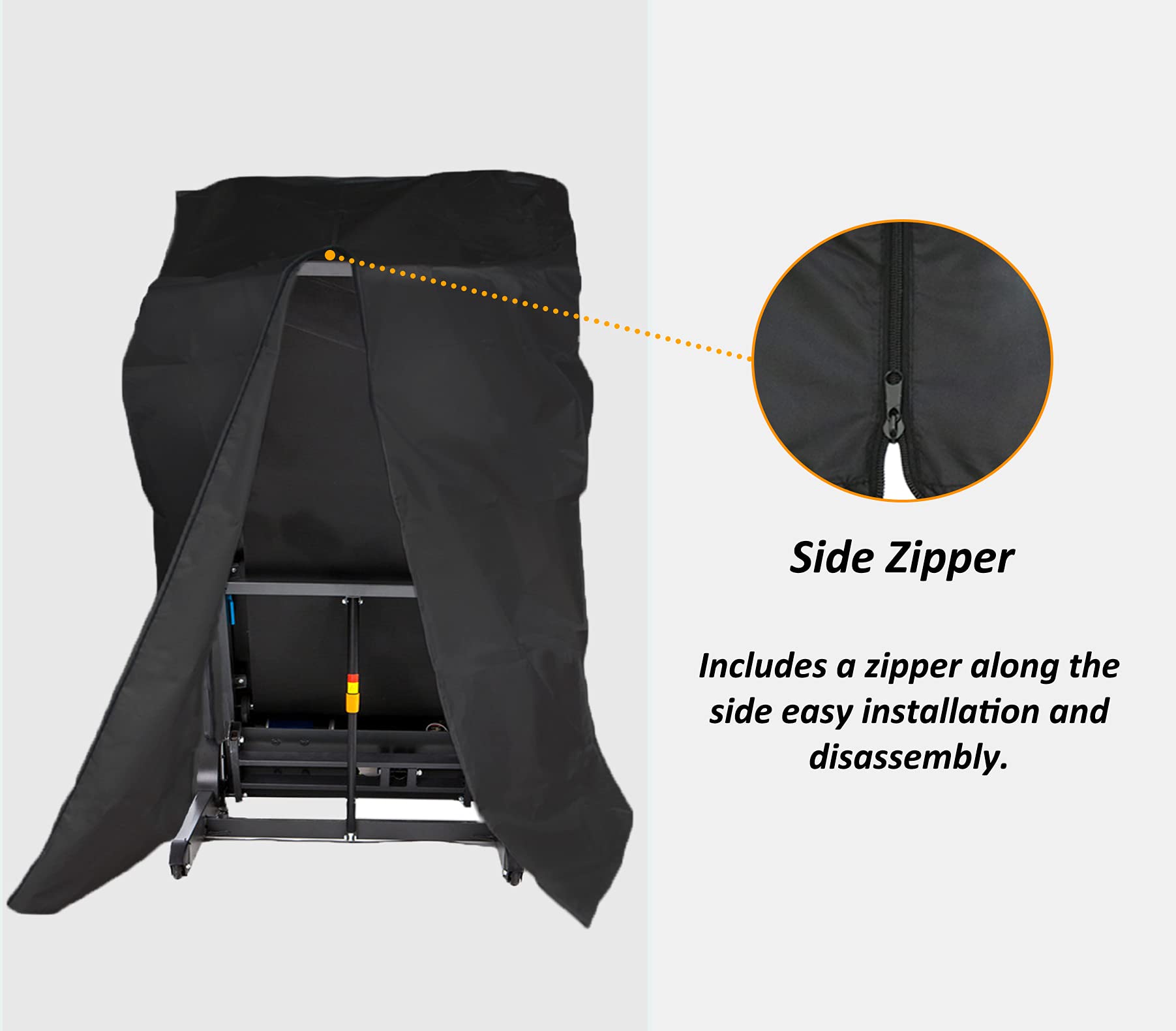 Treadmill Cover, Folding Treadmill Cover, Dustproof And Waterproof Cover, Oxford Cloth Waterproof Sunscreen Cover(Black)
