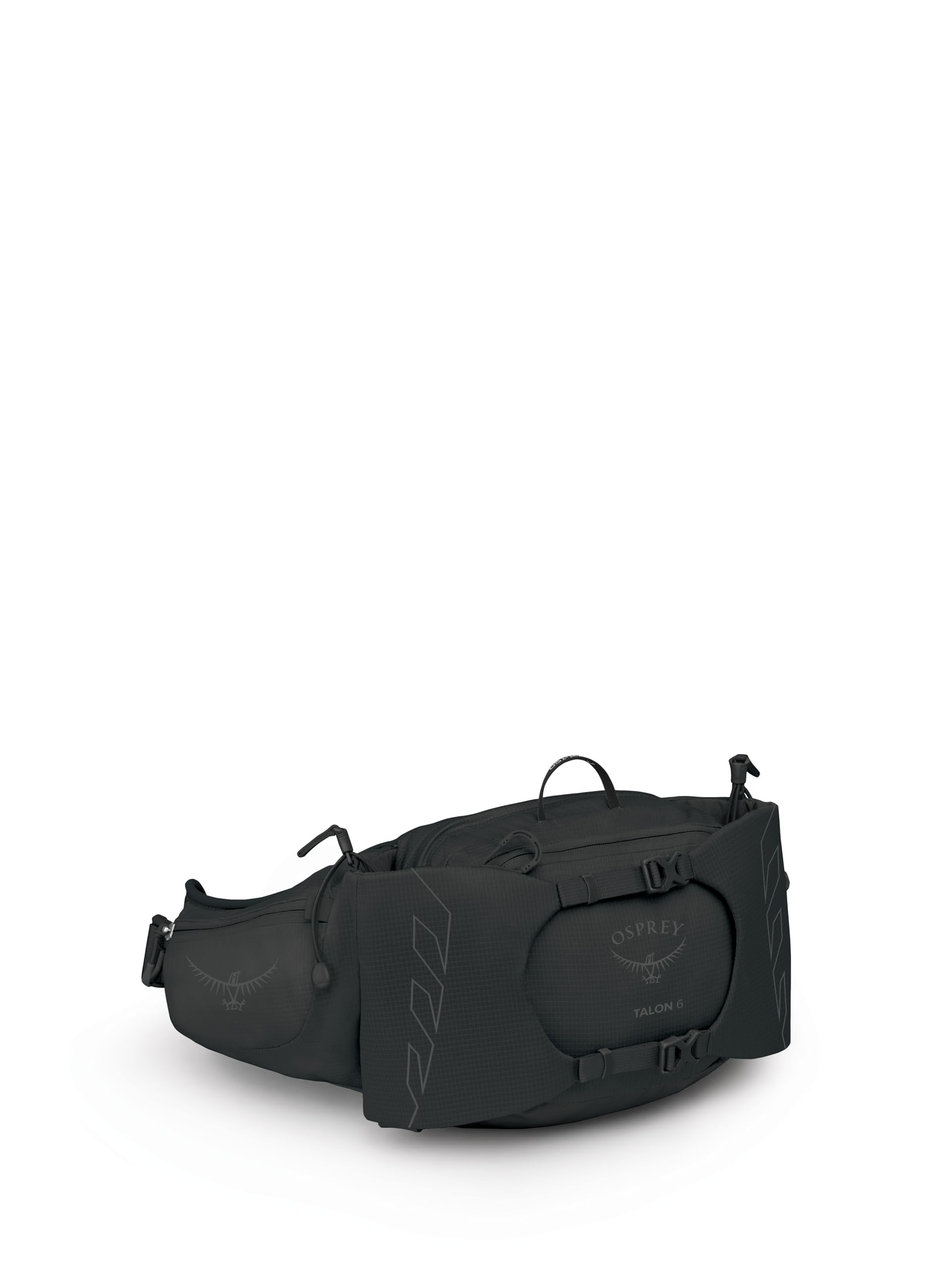 Osprey Talon 6L Mens Lumbar Hiking Waist Pack - Fanny Pack with Water Bottle Holders, Black/Coal Grey
