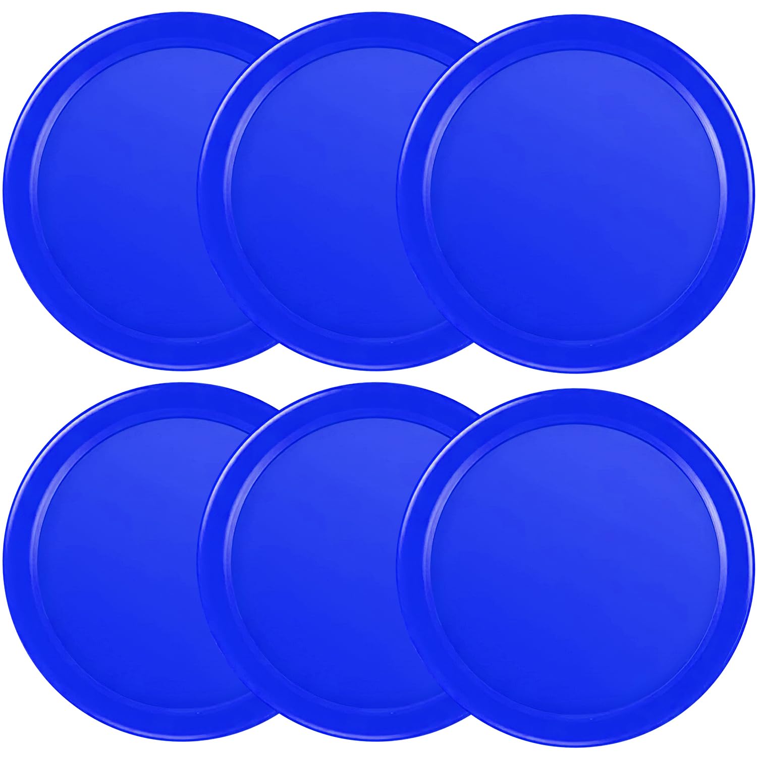 3 1/4 Inches Air Hockey Pucks 6 Pack Full Size Heavy Replacement Pucks for Game Tables Equipment Accessories (Blue)