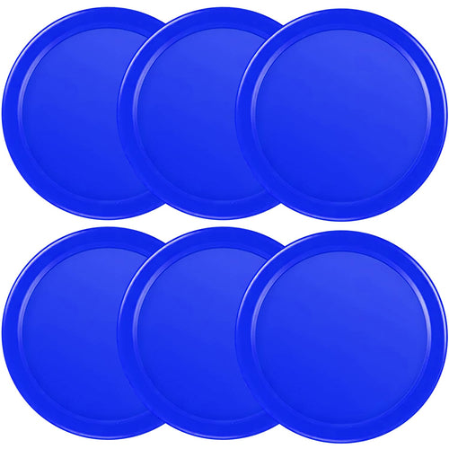 3 1/4 Inches Air Hockey Pucks 6 Pack Full Size Heavy Replacement Pucks for Game Tables Equipment Accessories (Blue)