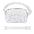 Vorolo Fanny Pack Christmas Gift For Women And Men Crossbody Bag Belt Bag Bum Bag With Adjustable Strap For Sportsleopard White 
