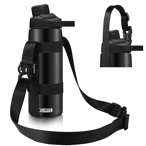 Easyacc Water Bottle Handle Shoulder Strap, For 12Oz - 64 Oz Hydro Flask Wide Mouth And Universal Water Bottles, With Carabiner,