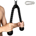 Tricep Rope 27 & 35 Inches 2 Colors Fitness Attachment Cable Machine Pulldown Heavy Duty Coated Nylon Rope With Solid Rubber End